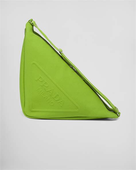 prada triangle green bag|Prada triangle crossbody bag.